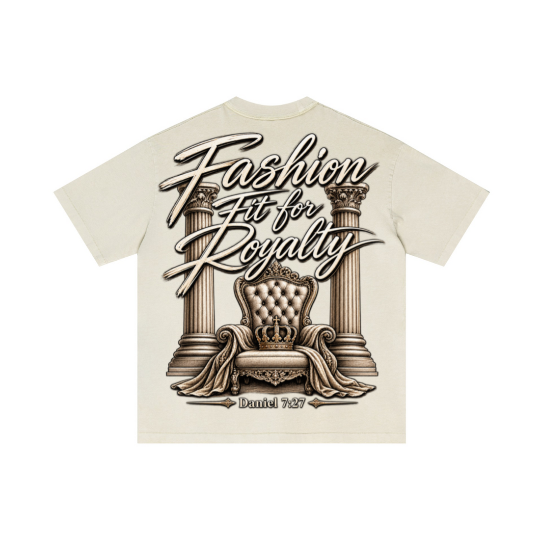275GSM Unisex Double-Yarn 100% Cotton Plain-Wash T-shirt Apricot Grey