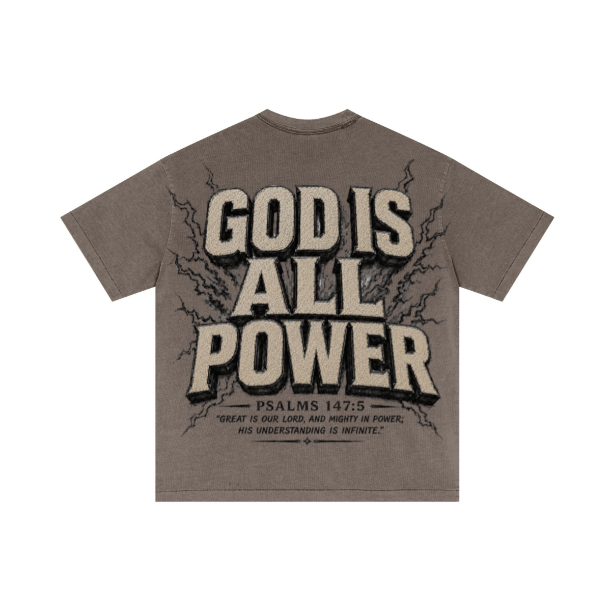 275GSM Unisex Double-Yarn 100% Cotton Plain-Wash T-shirt Coffee Brown