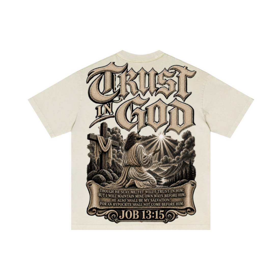 275GSM Unisex Double-Yarn 100% Cotton Plain-Wash T-shirt Apricot Grey