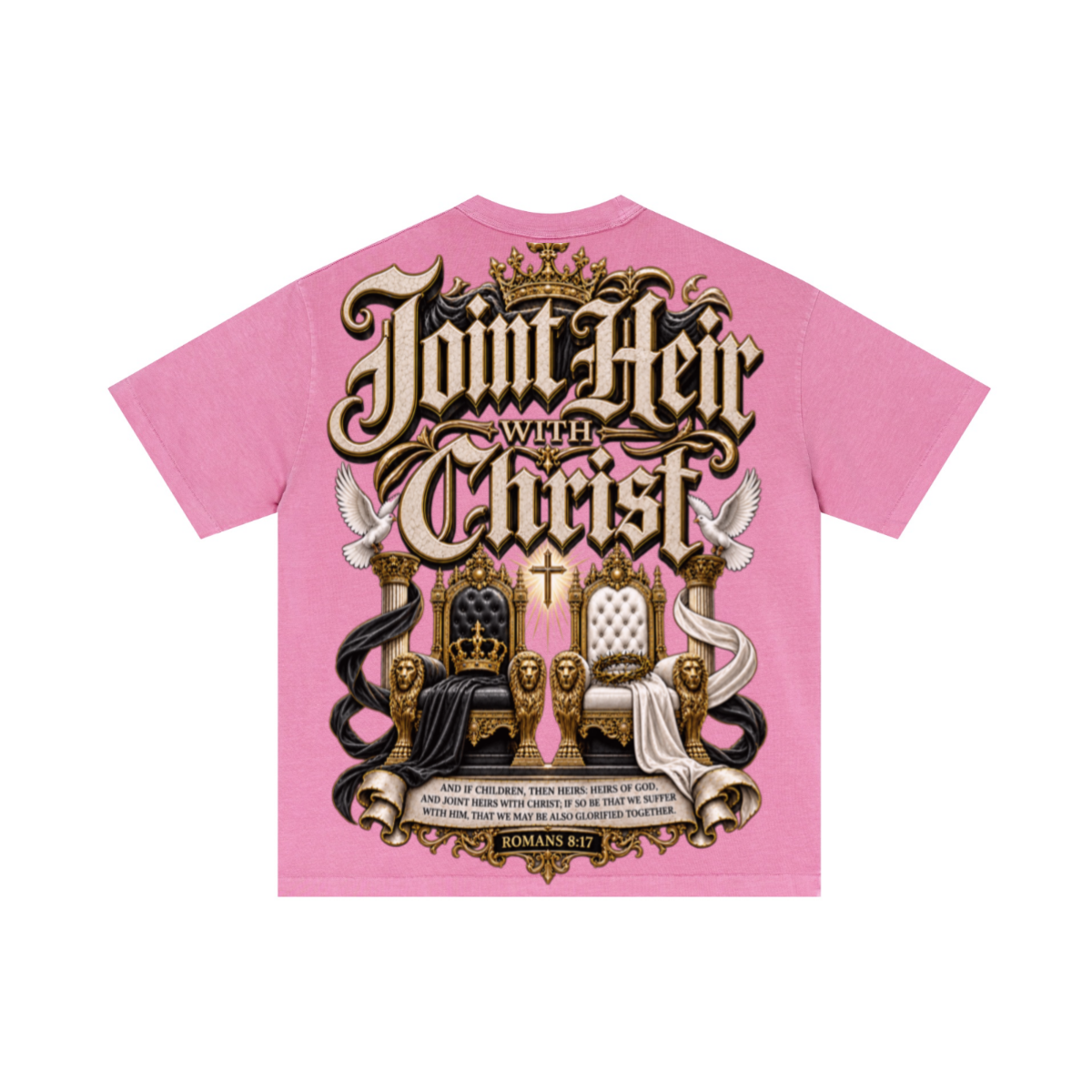 275GSM Unisex Double-Yarn 100% Cotton Plain-Wash T-shirt Rose Pink