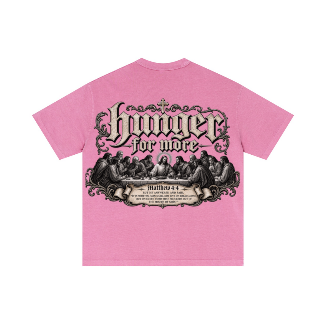 275GSM Unisex Double-Yarn 100% Cotton Plain-Wash T-shirt Rose Pink