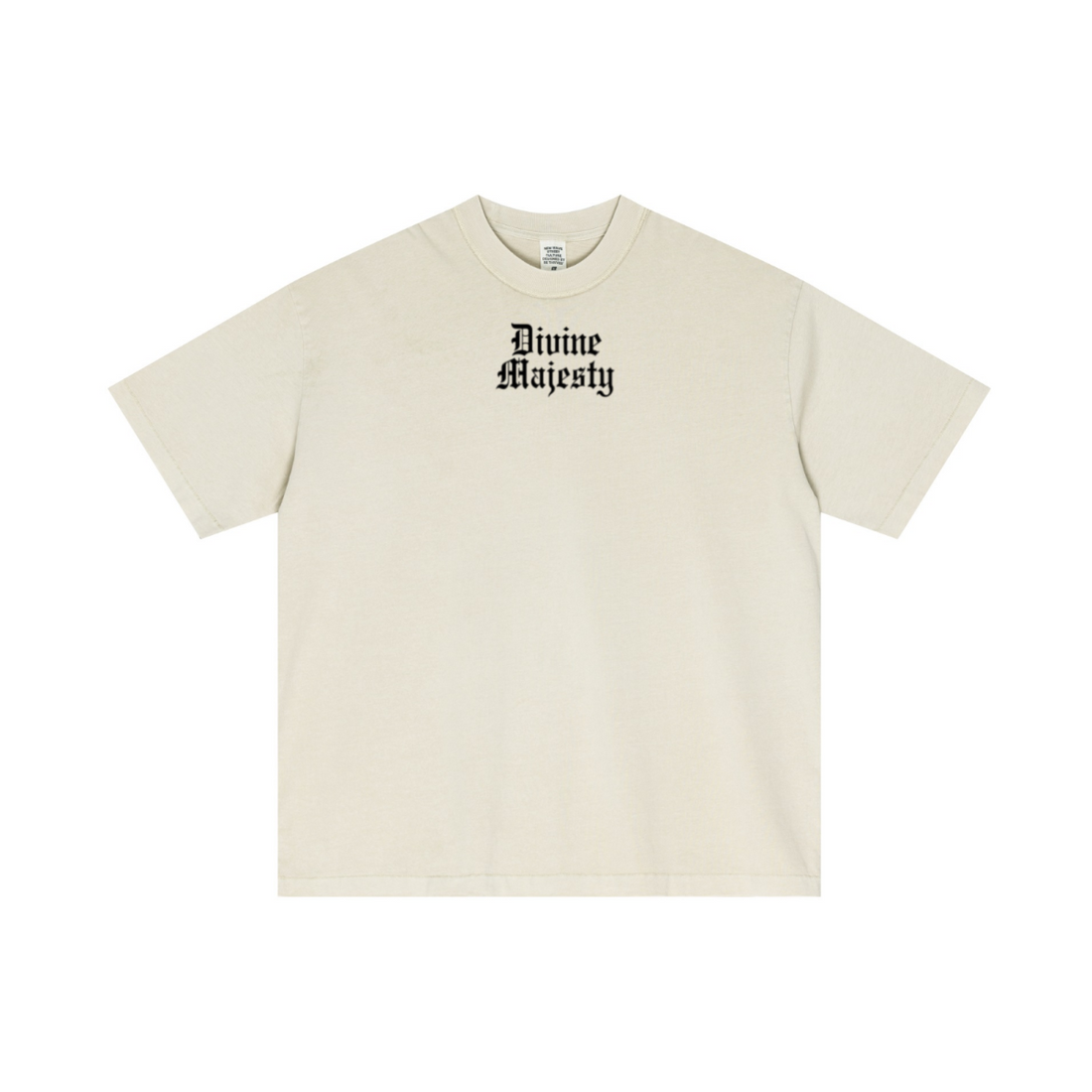275GSM Unisex Double-Yarn 100% Cotton Plain-Wash T-shirt Apricot Grey