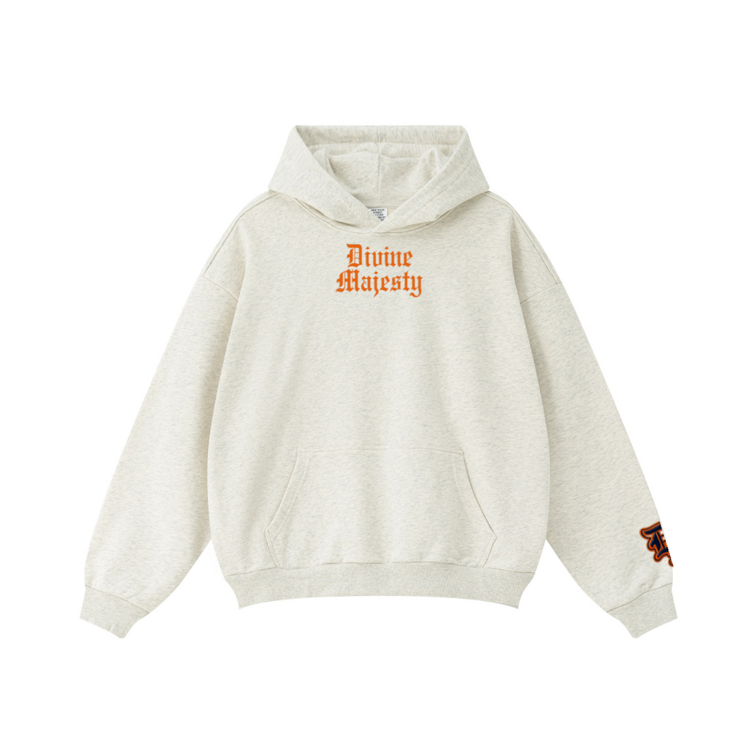 360GSM Unisex Fall&Winter Solid-Color Loopback Hoodie Oatmeal
