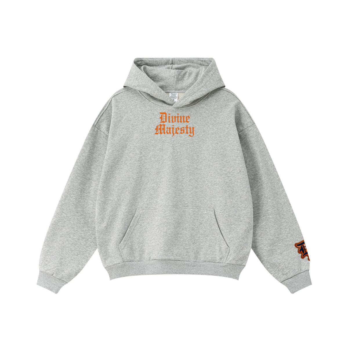 360GSM Unisex Fall&Winter Solid-Color Loopback Hoodie Heather Gray