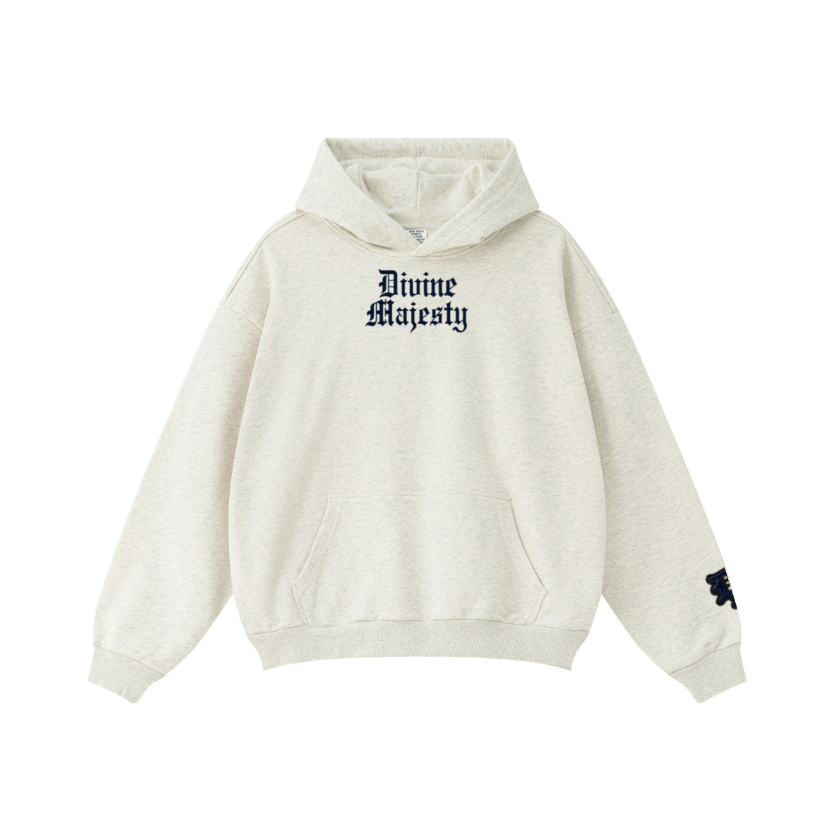 360GSM Unisex Fall&Winter Solid-Color Loopback Hoodie Oatmeal