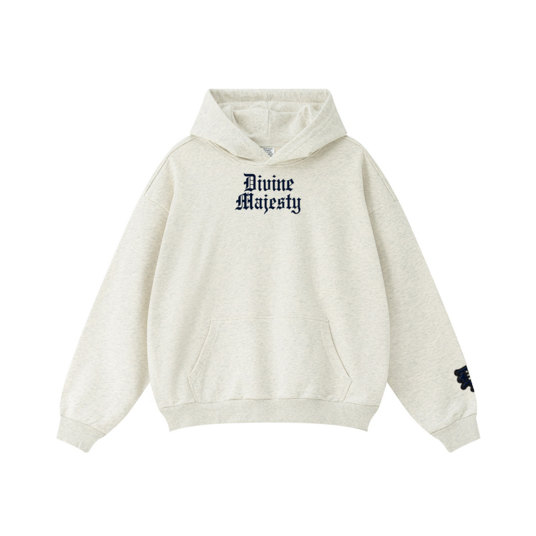 360GSM Unisex Fall&Winter Solid-Color Loopback Hoodie Oatmeal