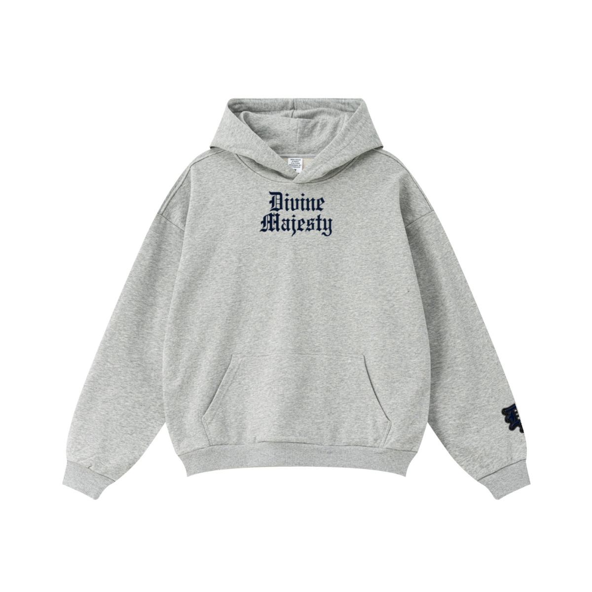 360GSM Unisex Fall&Winter Solid-Color Loopback Hoodie Heather Gray