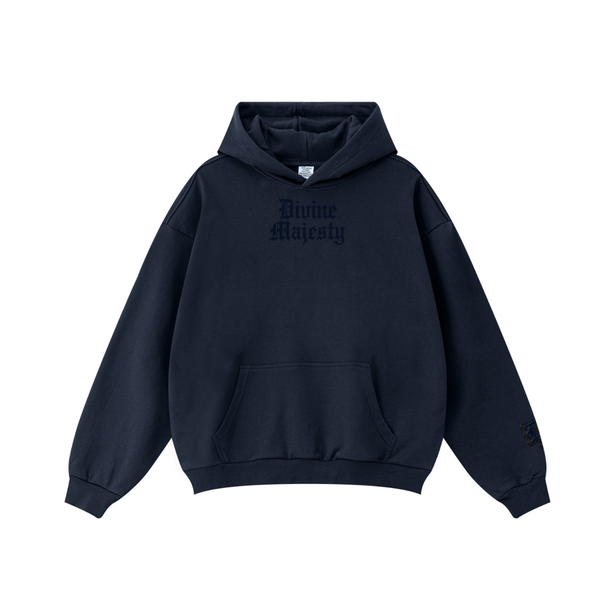 360GSM Unisex Fall&Winter Solid-Color Loopback Hoodie Midnight Navy