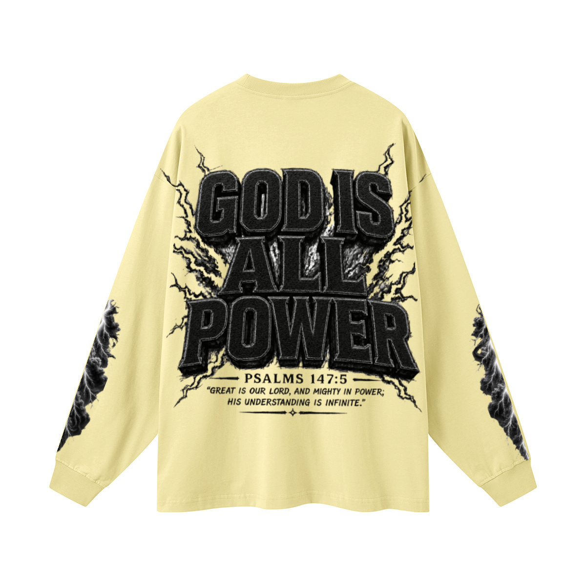 305GSM Unisex Premium Heavyweight Double-Yarn Plain Fabric Earth-Tone Basic Layering Long sleeve Yellow