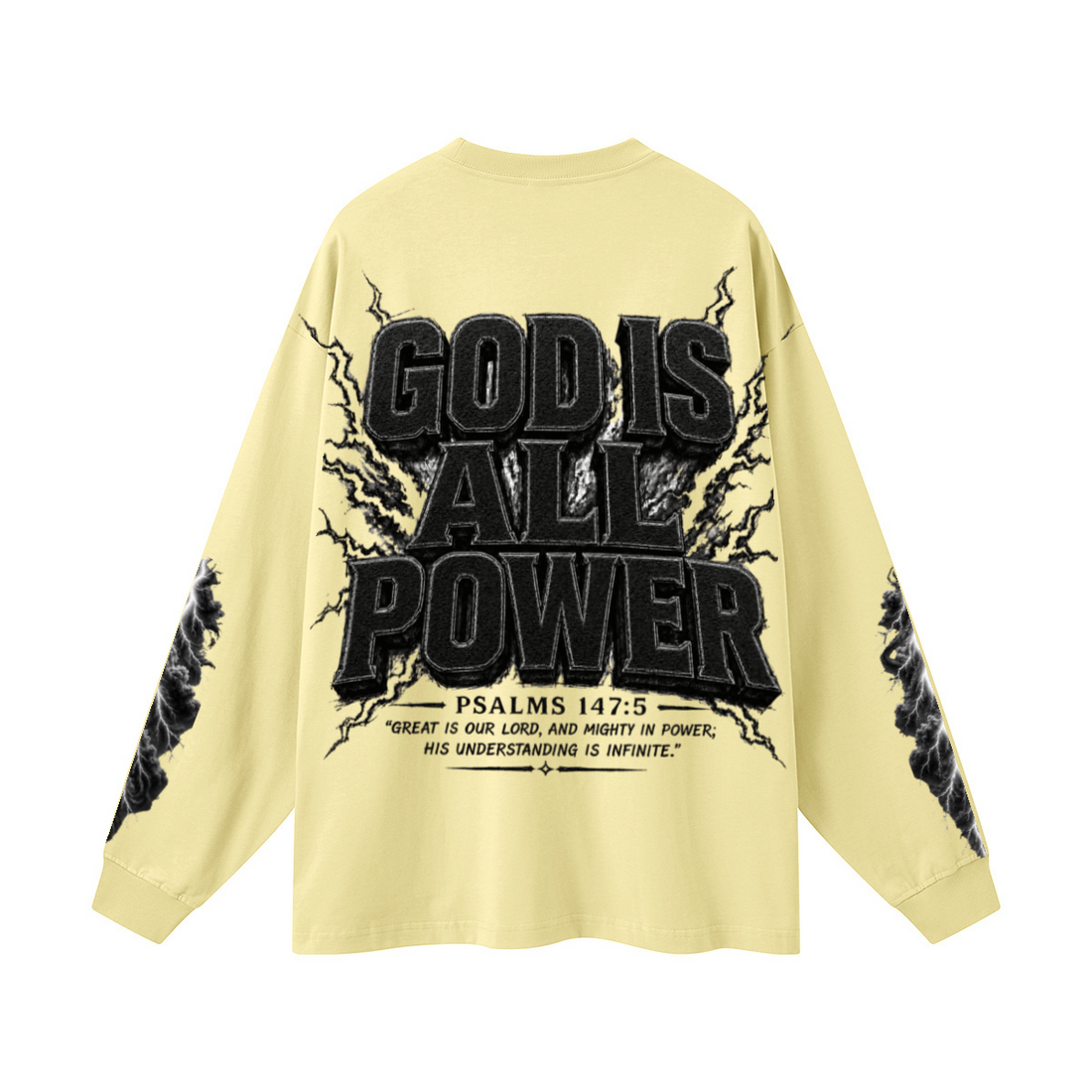 305GSM Unisex Premium Heavyweight Double-Yarn Plain Fabric Earth-Tone Basic Layering Long sleeve Yellow