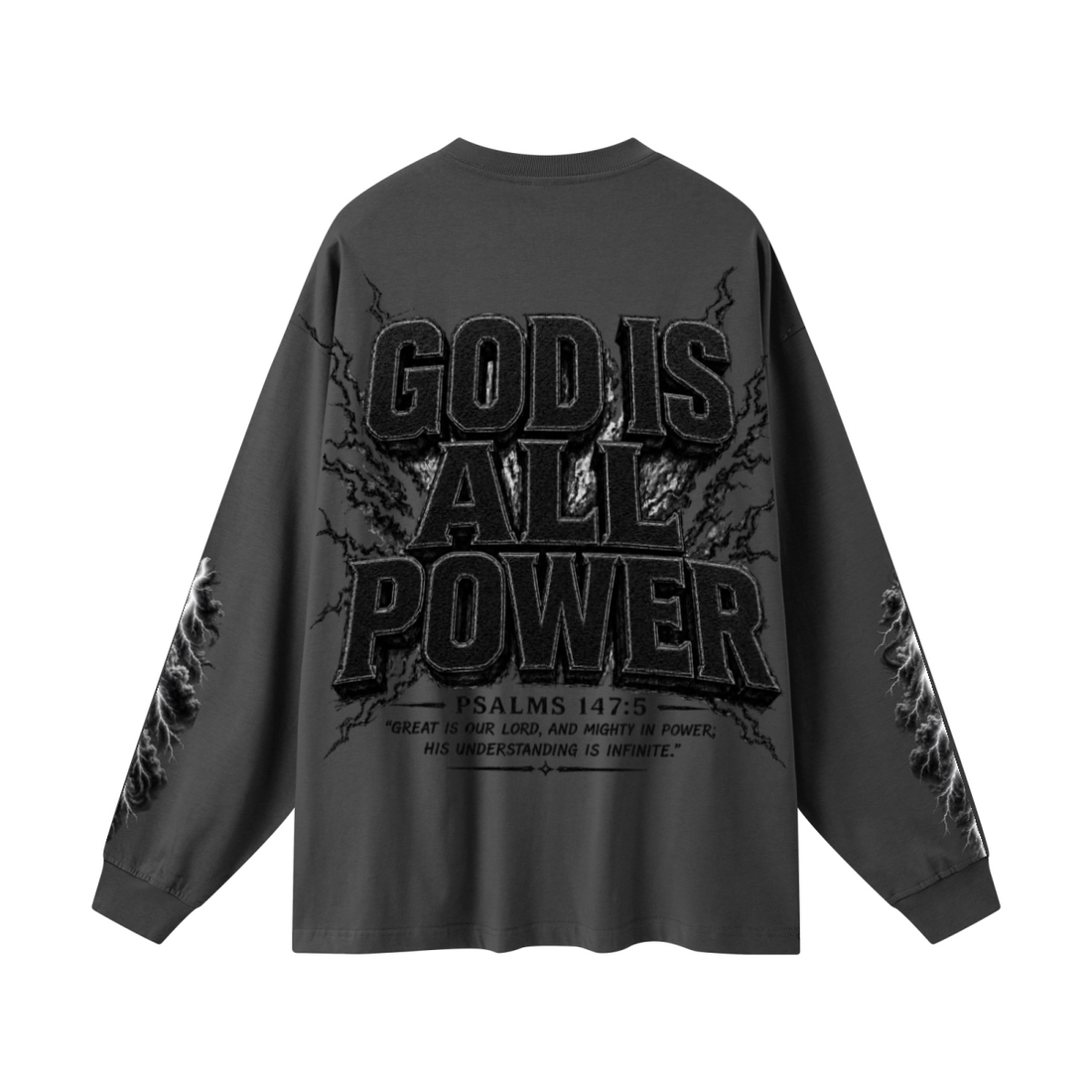 305GSM Unisex Premium Heavyweight Double-Yarn Plain Fabric Earth-Tone Basic Layering Long sleeve Carbon Grey