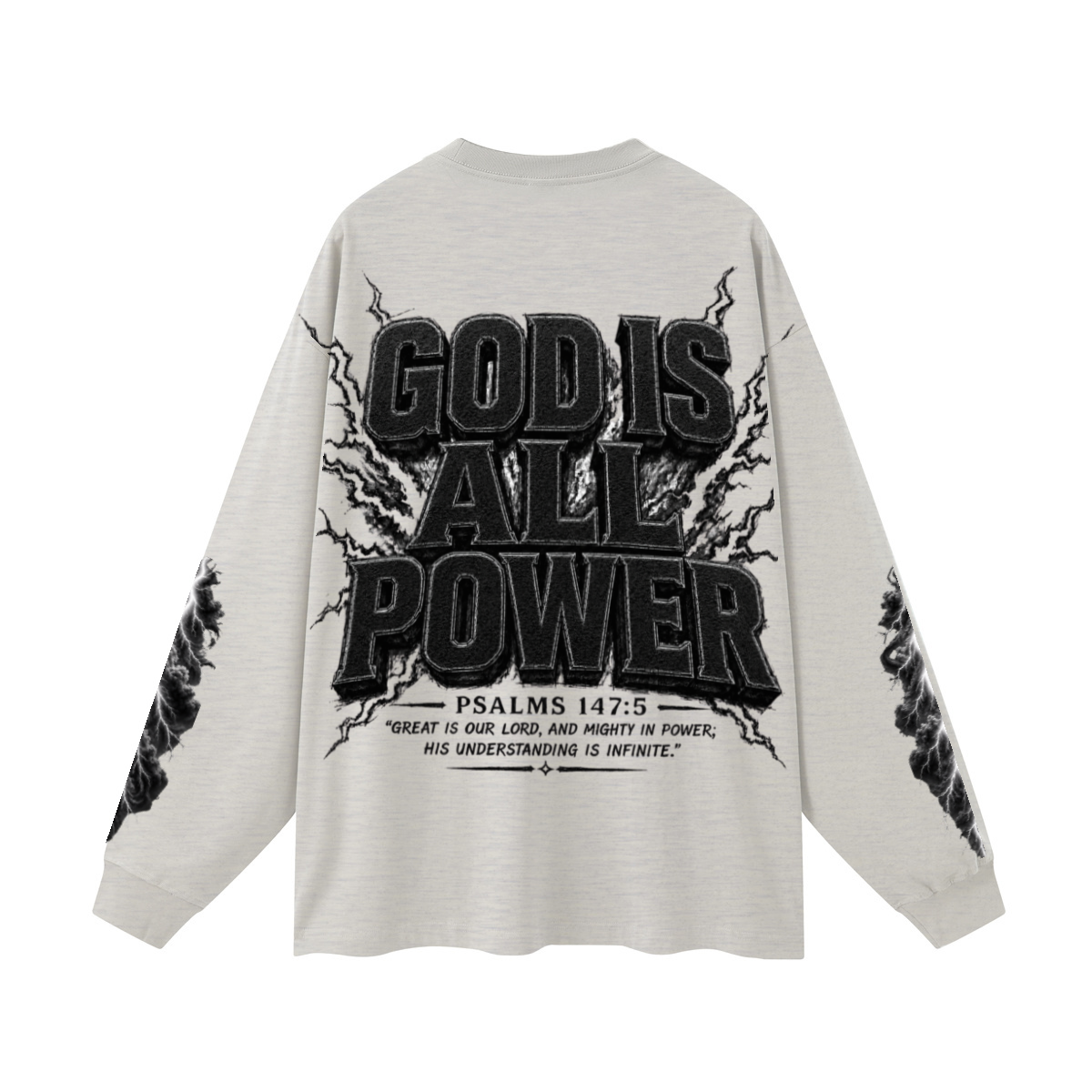 305GSM Unisex Premium Heavyweight Double-Yarn Plain Fabric Earth-Tone Basic Layering Long sleeve Oatmeal Grey