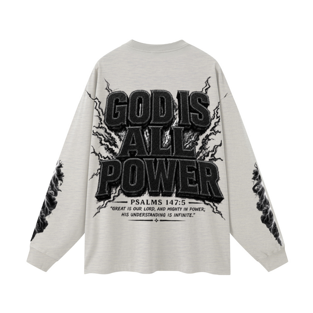 305GSM Unisex Premium Heavyweight Double-Yarn Plain Fabric Earth-Tone Basic Layering Long sleeve Oatmeal Grey