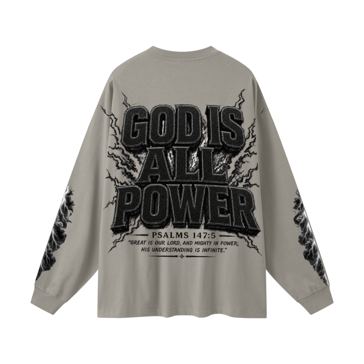 305GSM Unisex Premium Heavyweight Double-Yarn Plain Fabric Earth-Tone Basic Layering Long sleeve Grey Camel