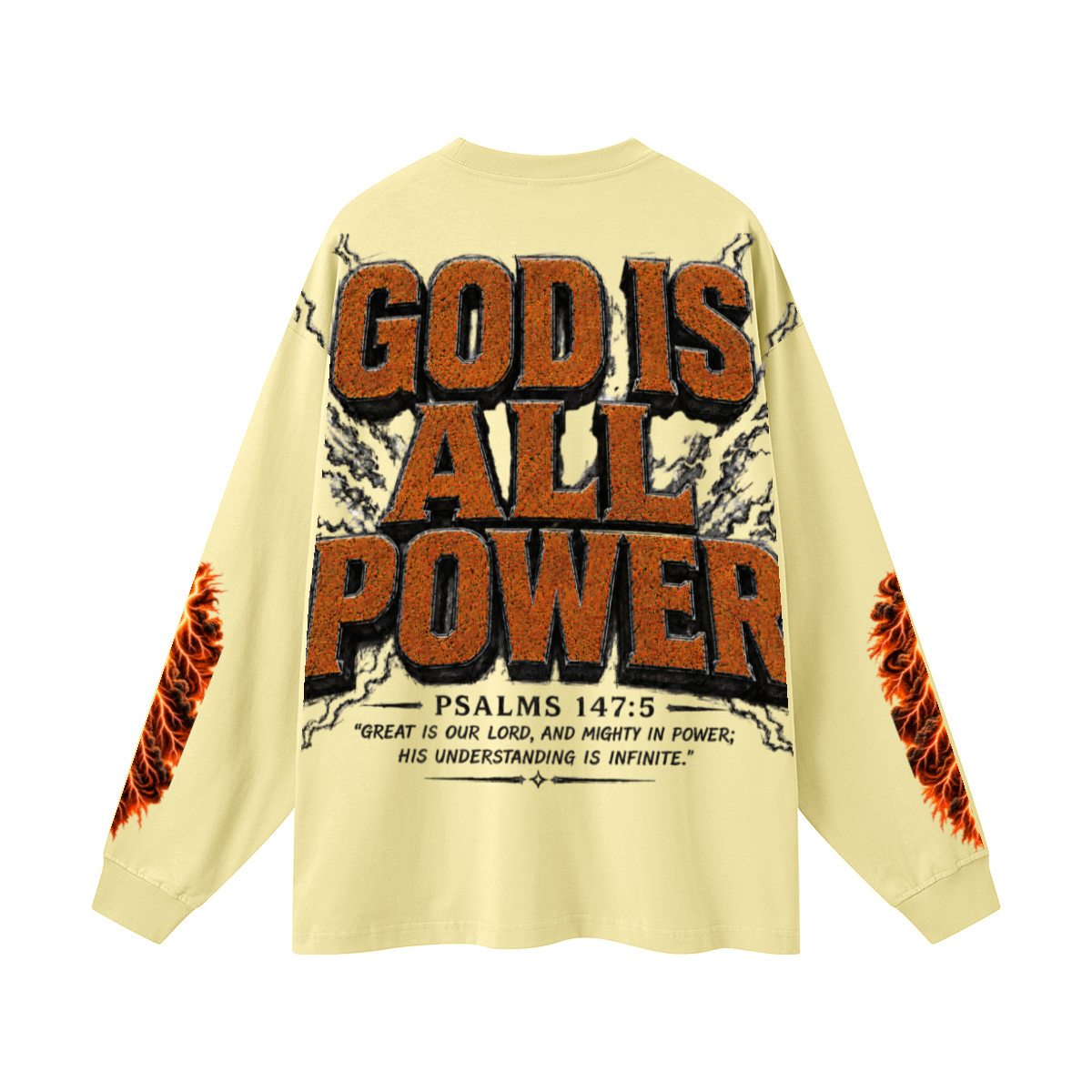 305GSM Unisex Premium Heavyweight Double-Yarn Plain Fabric Earth-Tone Basic Layering Long sleeve Yellow