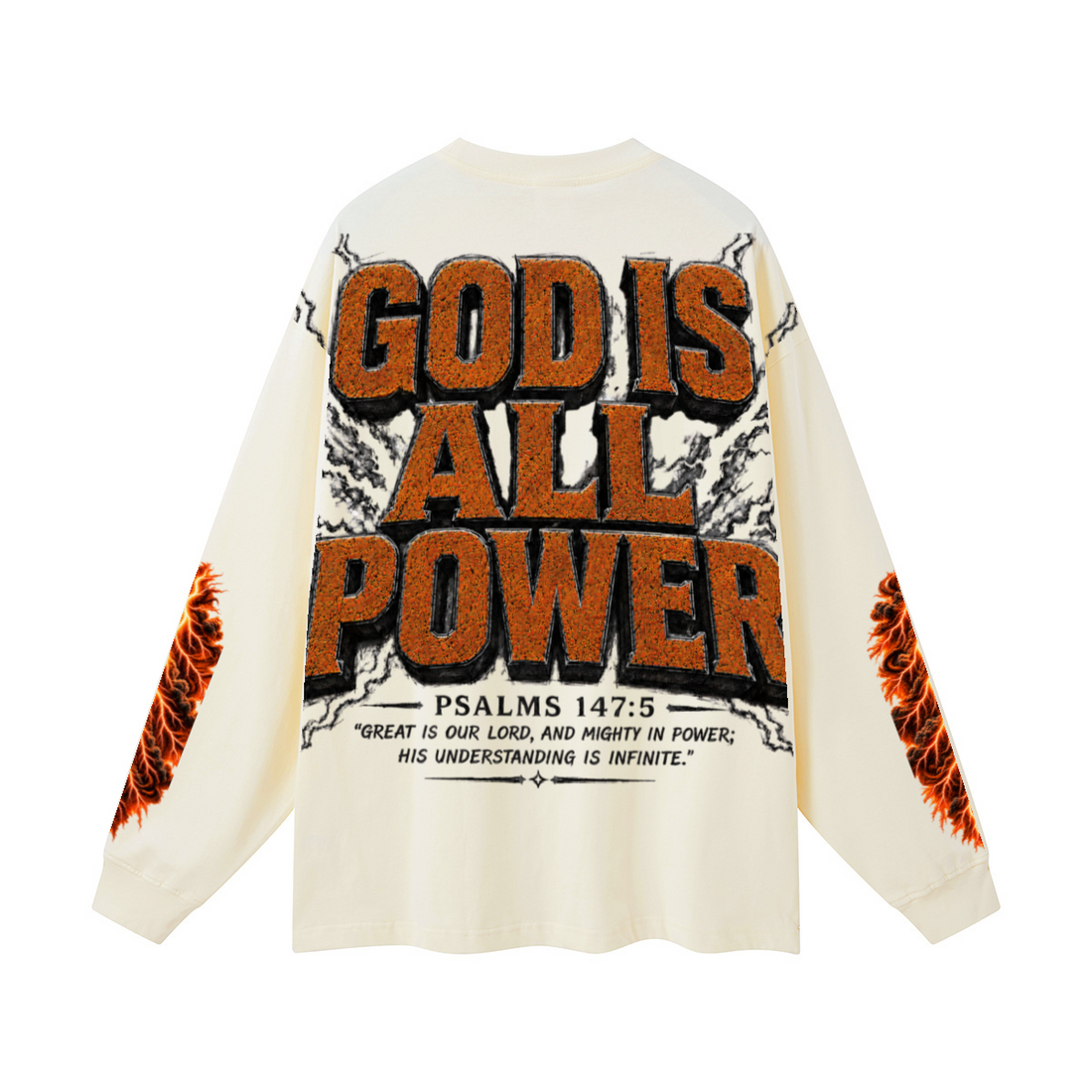 305GSM Unisex Premium Heavyweight Double-Yarn Plain Fabric Earth-Tone Basic Layering Long sleeve Milk Tea White