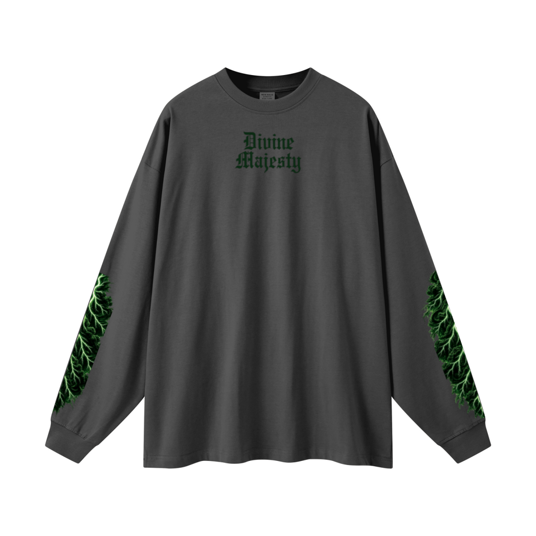 305GSM Unisex Premium Heavyweight Double-Yarn Plain Fabric Earth-Tone Basic Layering Long sleeve Carbon Grey