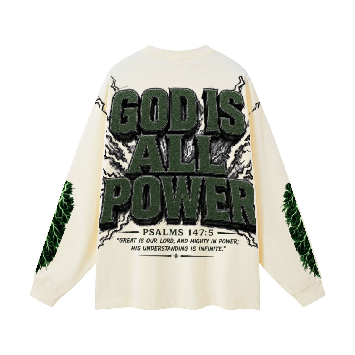 305GSM Unisex Premium Heavyweight Double-Yarn Plain Fabric Earth-Tone Basic Layering Long sleeve Milk Tea White