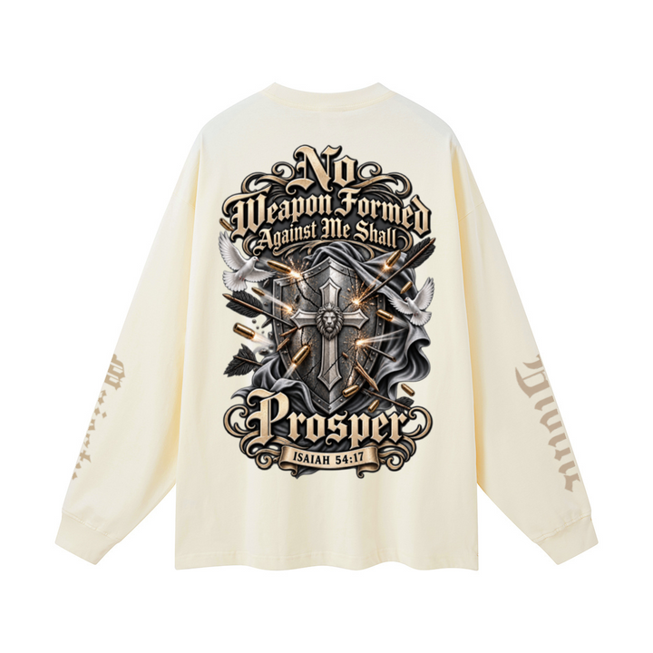 305GSM Unisex Premium Heavyweight Double-Yarn Plain Fabric Earth-Tone Basic Layering Long sleeve Milk Tea White