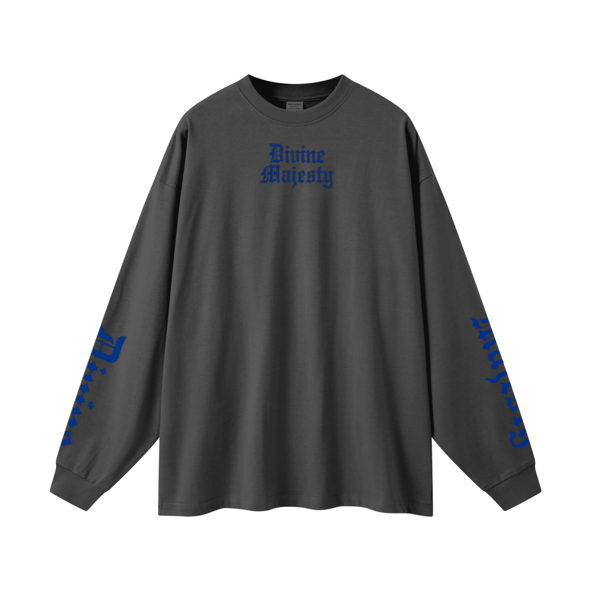 305GSM Unisex Premium Heavyweight Double-Yarn Plain Fabric Earth-Tone Basic Layering Long sleeve Carbon Grey