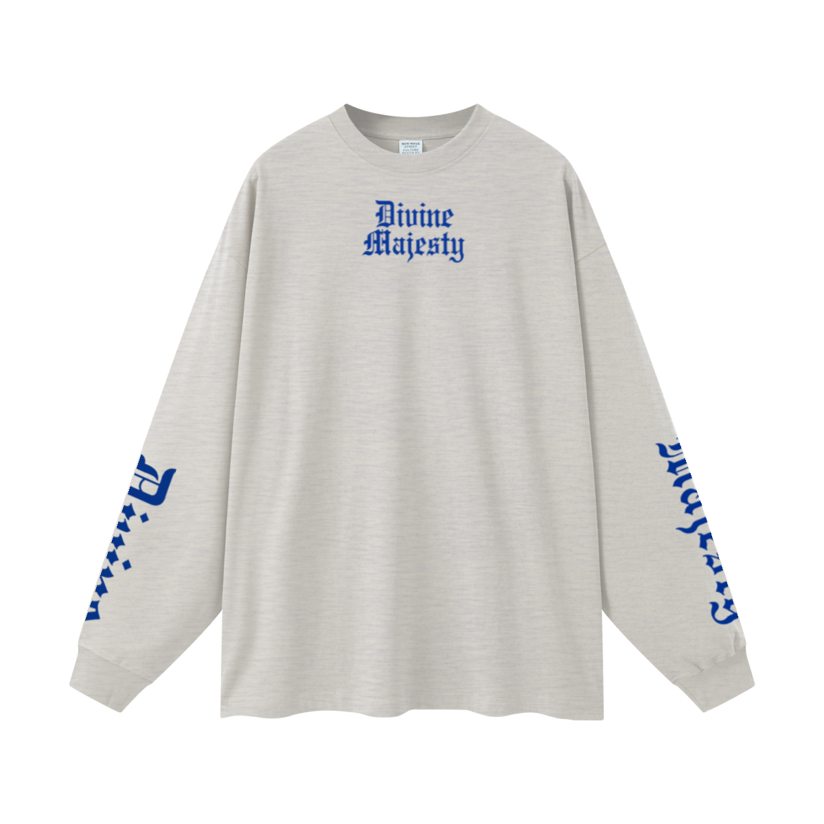 305GSM Unisex Premium Heavyweight Double-Yarn Plain Fabric Earth-Tone Basic Layering Long sleeve Oatmeal Grey