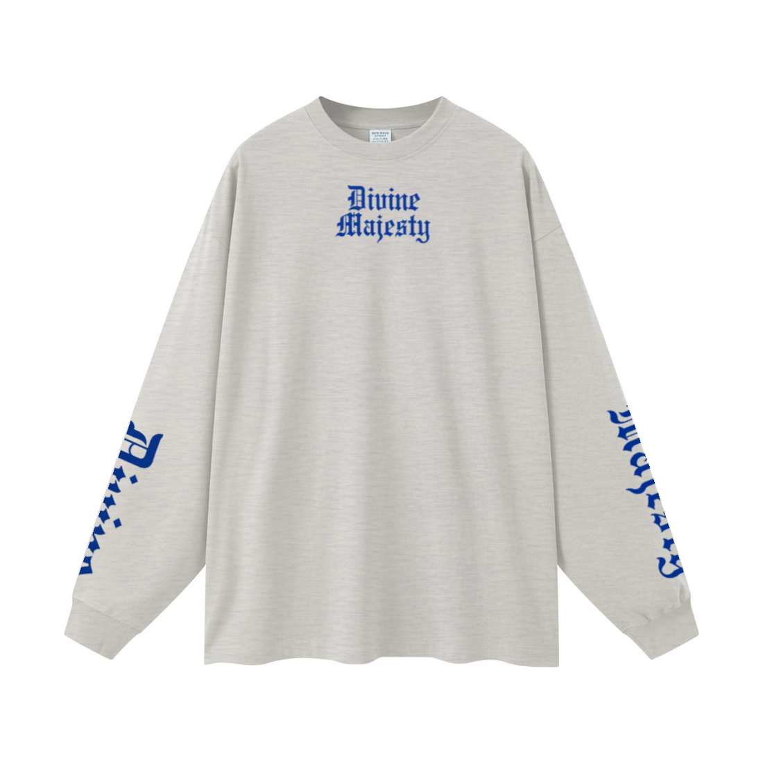 305GSM Unisex Premium Heavyweight Double-Yarn Plain Fabric Earth-Tone Basic Layering Long sleeve Oatmeal Grey