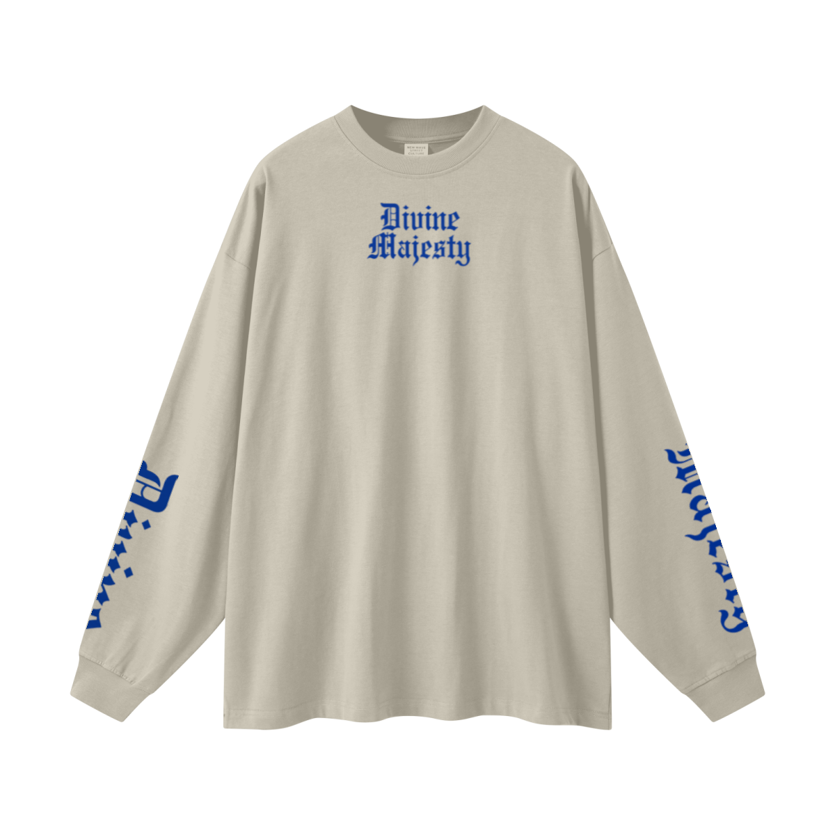 305GSM Unisex Premium Heavyweight Double-Yarn Plain Fabric Earth-Tone Basic Layering Long sleeve Sand