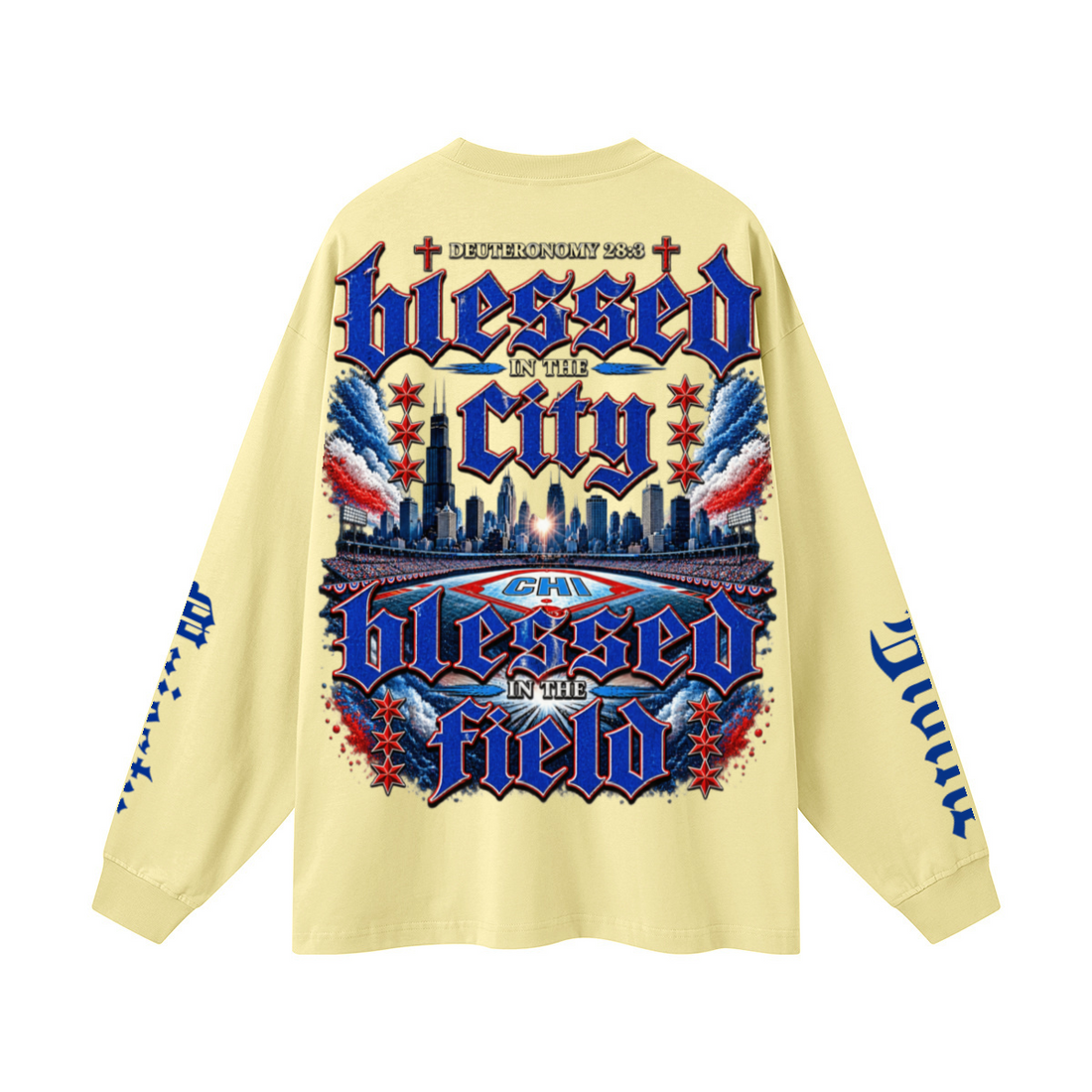 305GSM Unisex Premium Heavyweight Double-Yarn Plain Fabric Earth-Tone Basic Layering Long sleeve Yellow