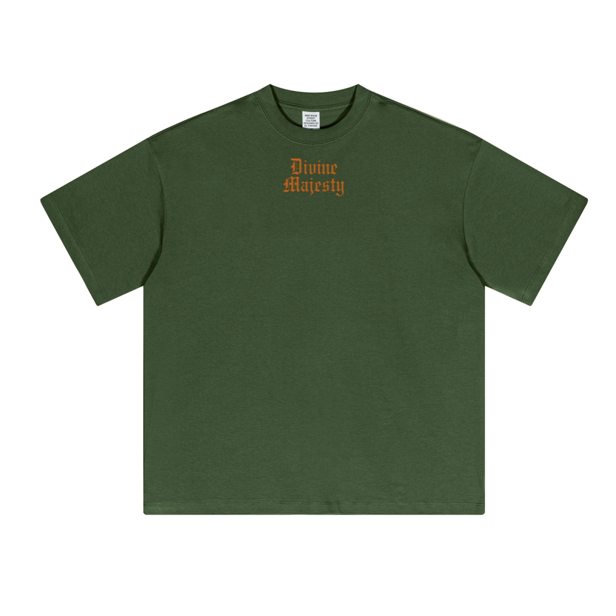 230GSM Unisex Cool-Touch Sorona Fabric Basic Crew Neck T-shirt Olive Green