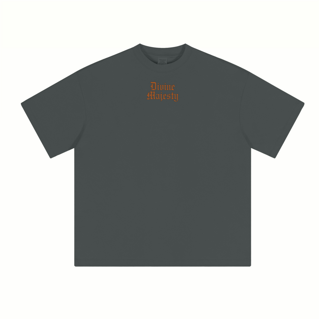 230GSM Unisex Cool-Touch Sorona Fabric Basic Crew Neck T-shirt Charcoal Gray