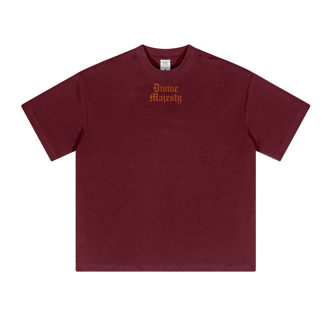 230GSM Unisex Cool-Touch Sorona Fabric Basic Crew Neck T-shirt Deep Red