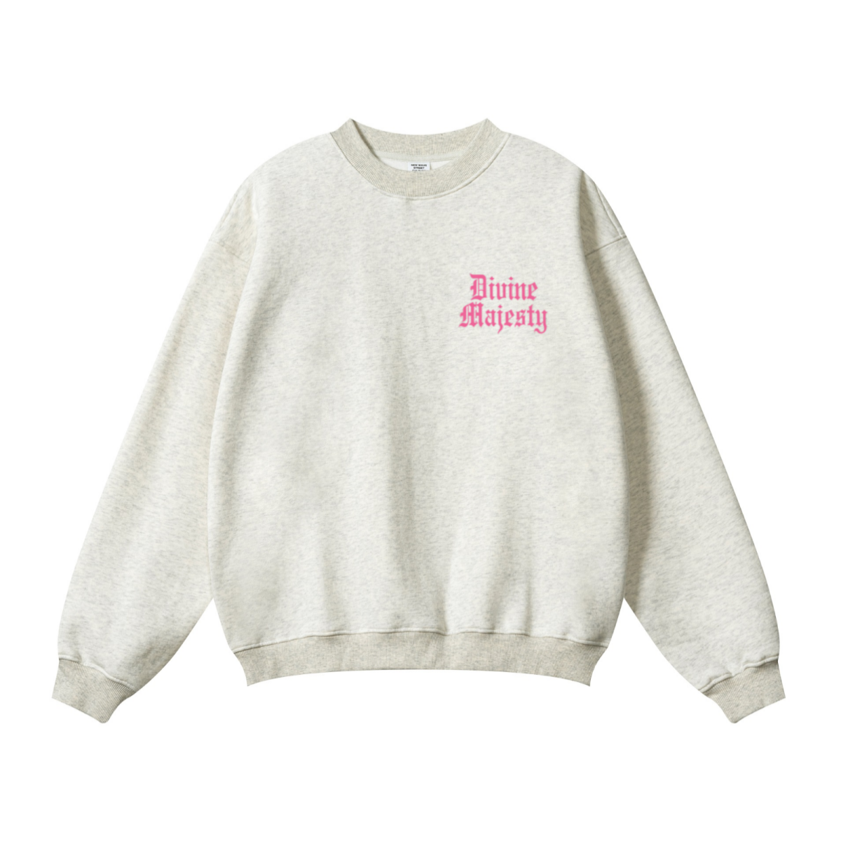 345GSM Women’s Solid-Color Crew Neck  Relaxed Fit Sweatshirt Wheat Ash