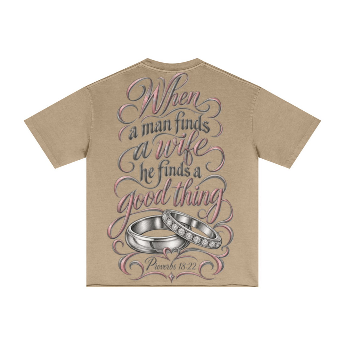 275GSM Women's Double-Yarn Raw-Edge Pigment-Wash T-Shirt khaki