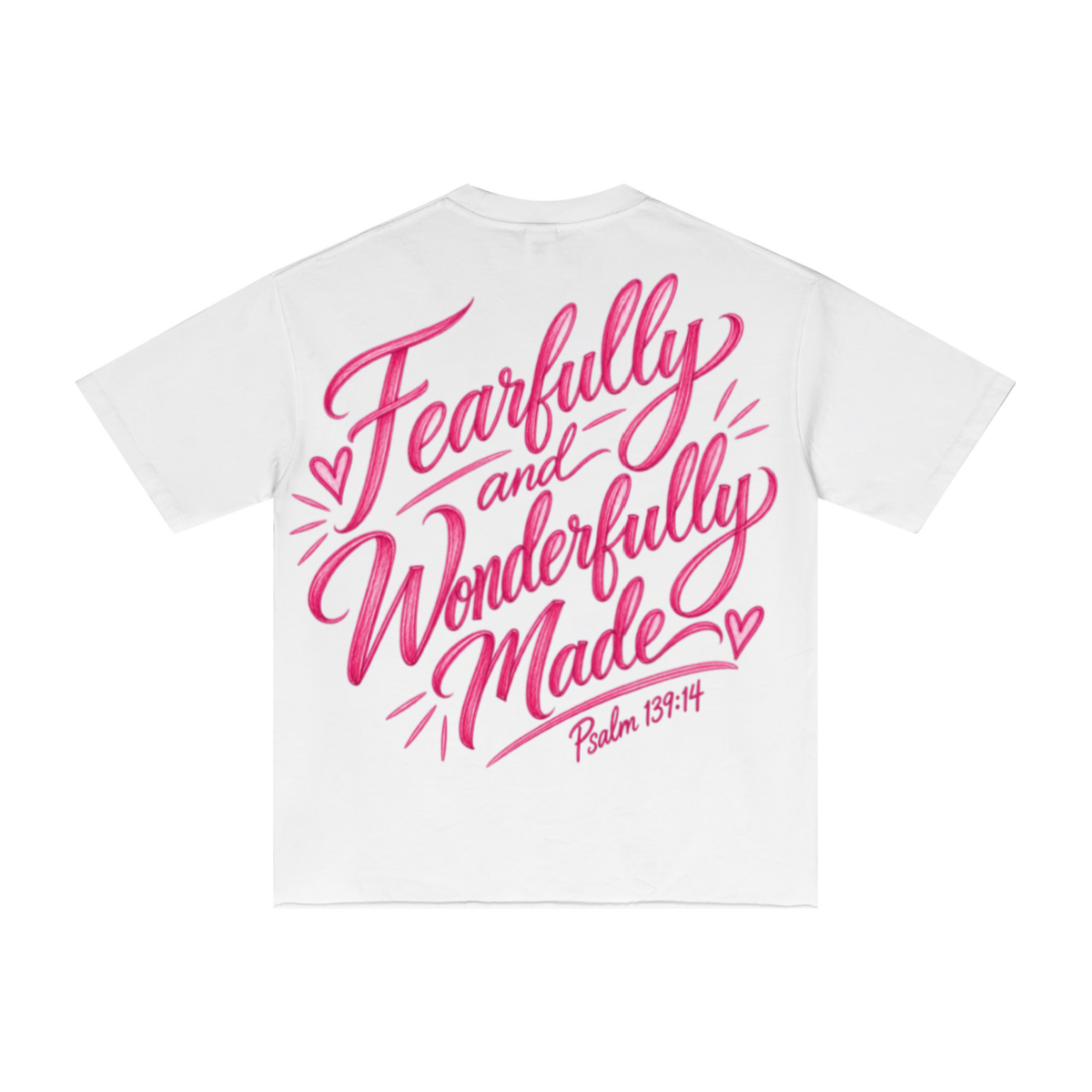 275GSM Women's Double-Yarn Raw-Edge Pigment-Wash T-Shirt White