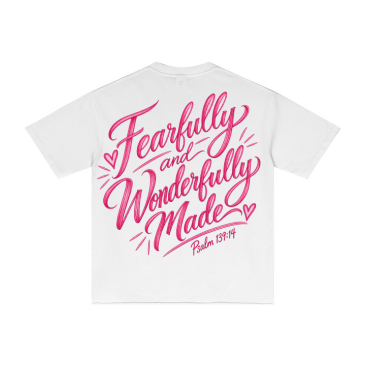 275GSM Women's Double-Yarn Raw-Edge Pigment-Wash T-Shirt White