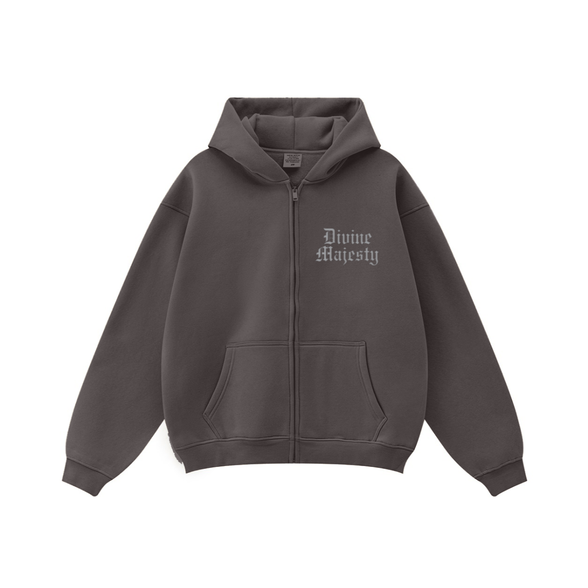 345GSM Women's Relaxed-Fit Fleece-Lined Zip-Up Hoodie Plum