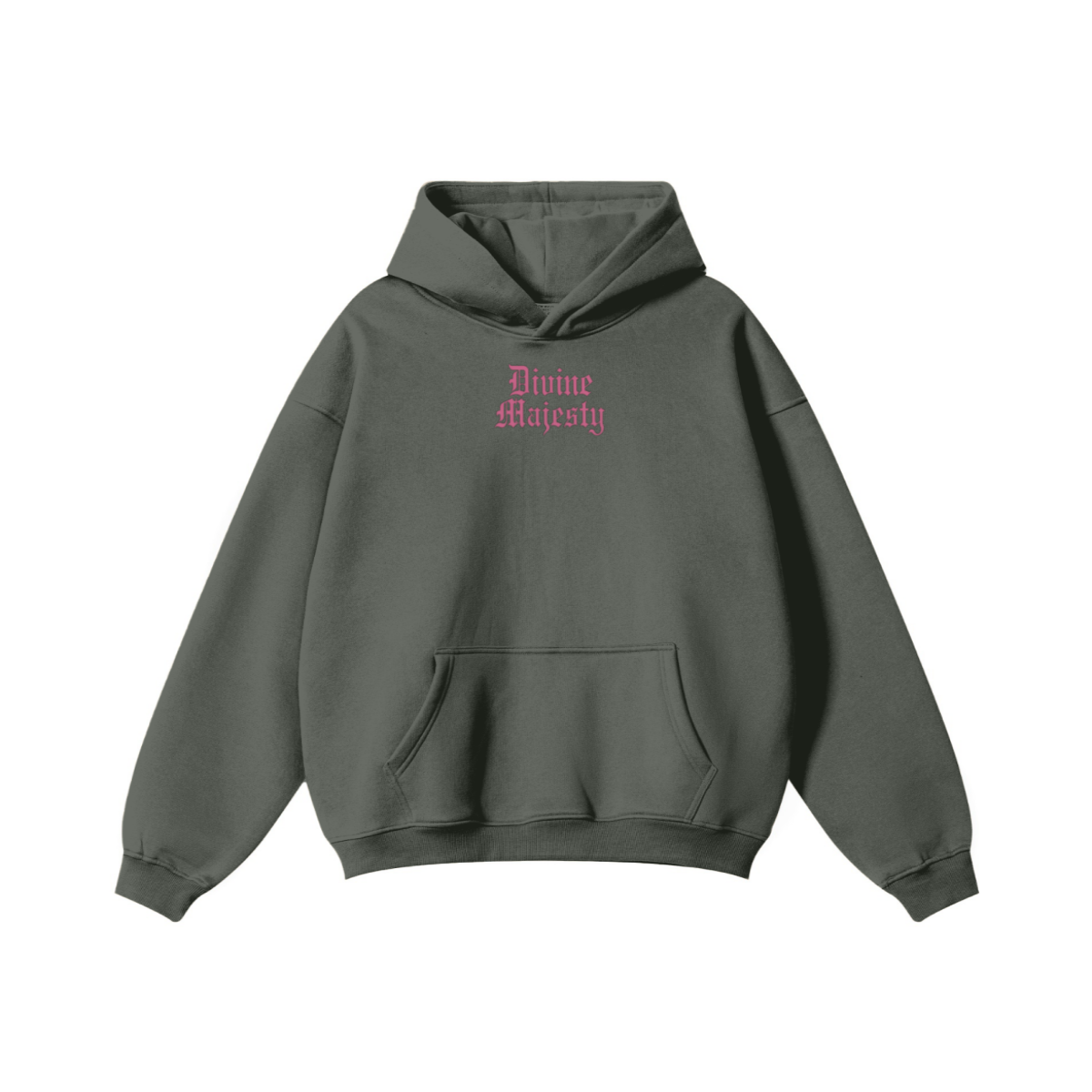 345GSM Women's Heavyweight Solid-Color Hoodie Gray