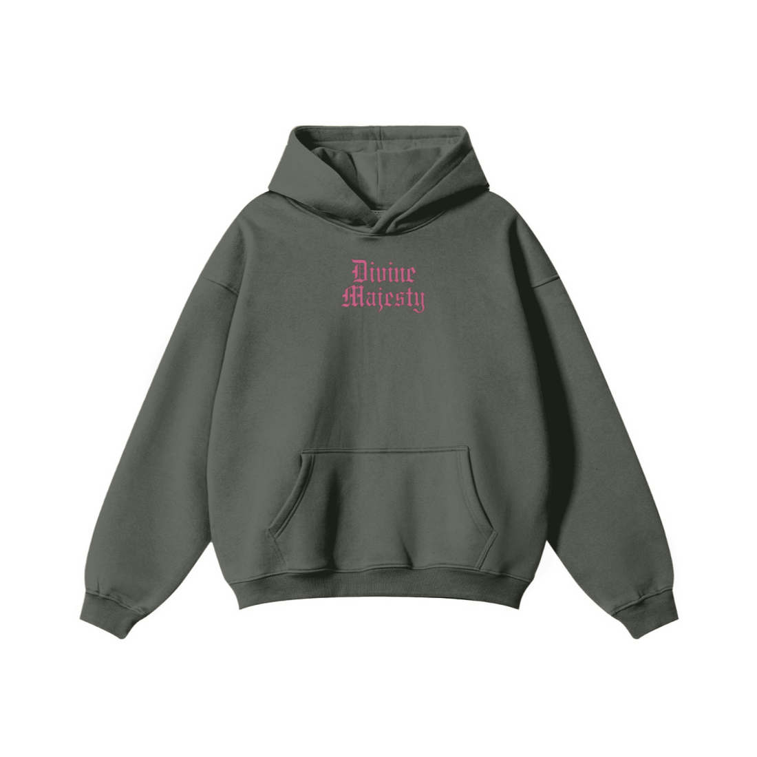 345GSM Women's Heavyweight Solid-Color Hoodie Gray