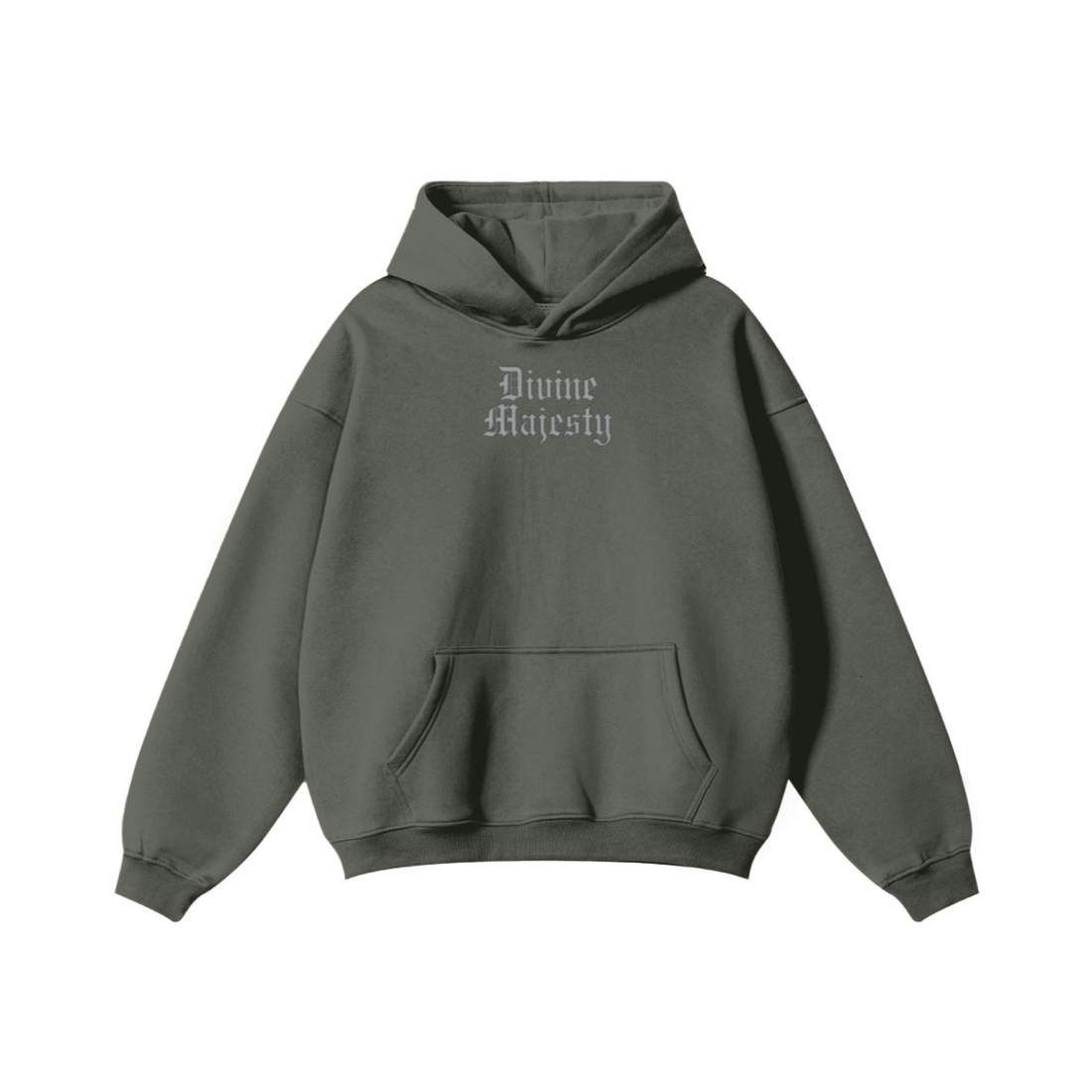 345GSM Women's Heavyweight Solid-Color Hoodie Gray