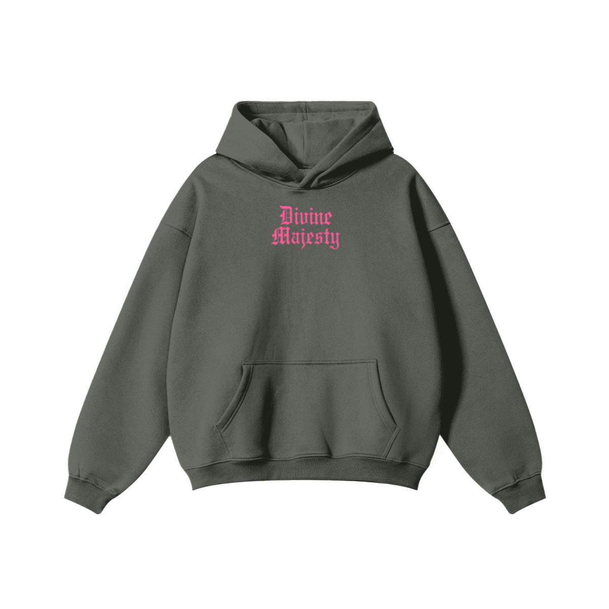 345GSM Women's Heavyweight Solid-Color Hoodie Gray