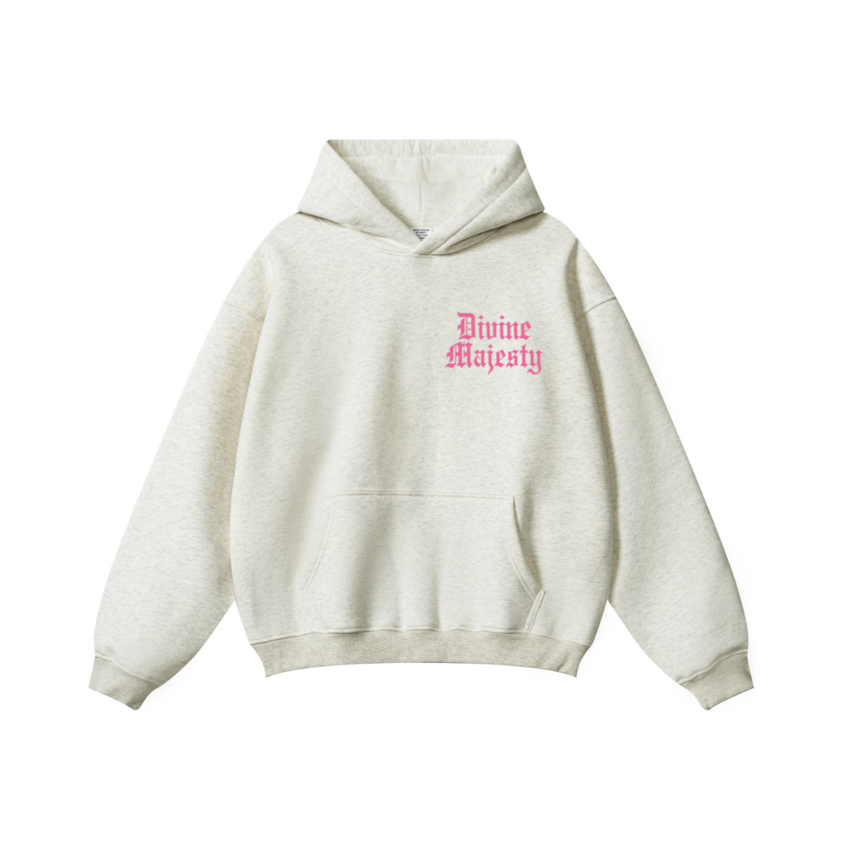 345GSM Women's Heavyweight Solid-Color Hoodie Oatmeal