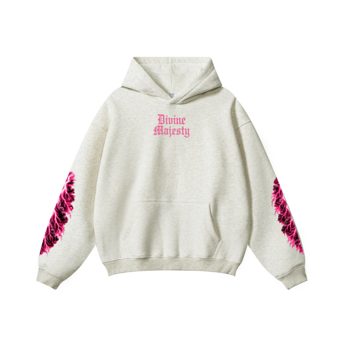 345GSM Women's Heavyweight Solid-Color Hoodie Oatmeal