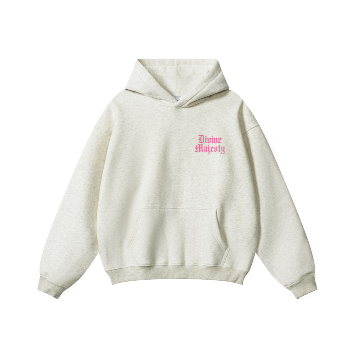 345GSM Women's Heavyweight Solid-Color Hoodie Oatmeal