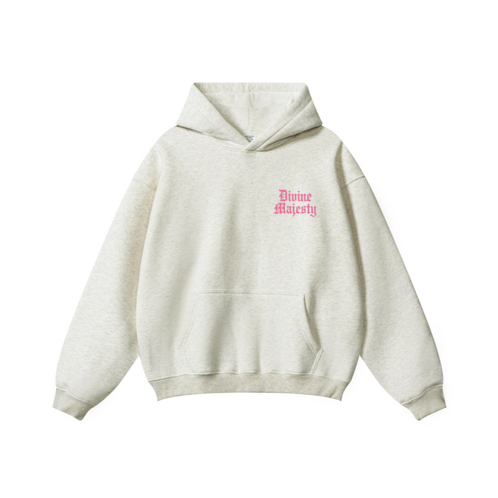 345GSM Women's Heavyweight Solid-Color Hoodie Oatmeal
