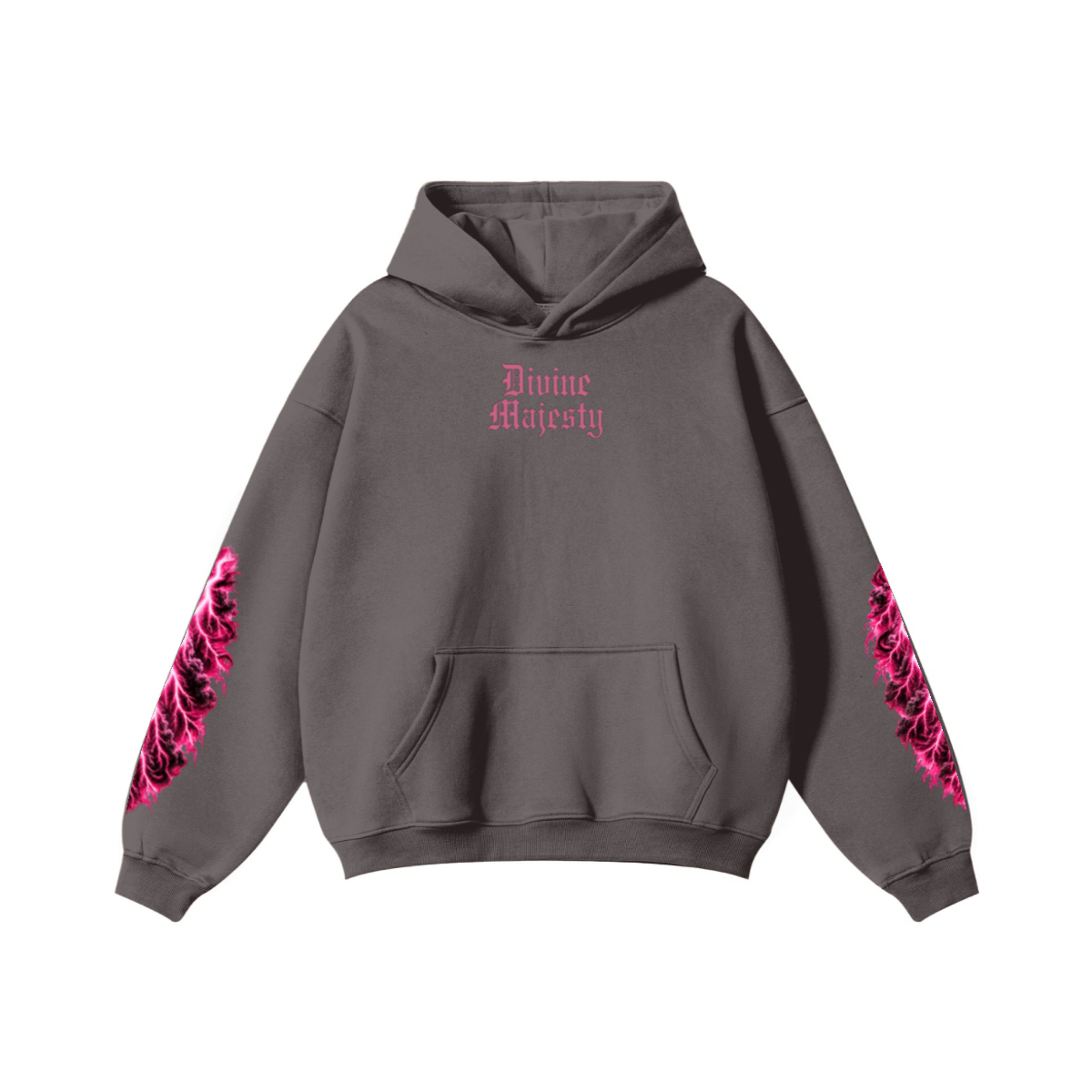 345GSM Women's Heavyweight Solid-Color Hoodie Plum Purple