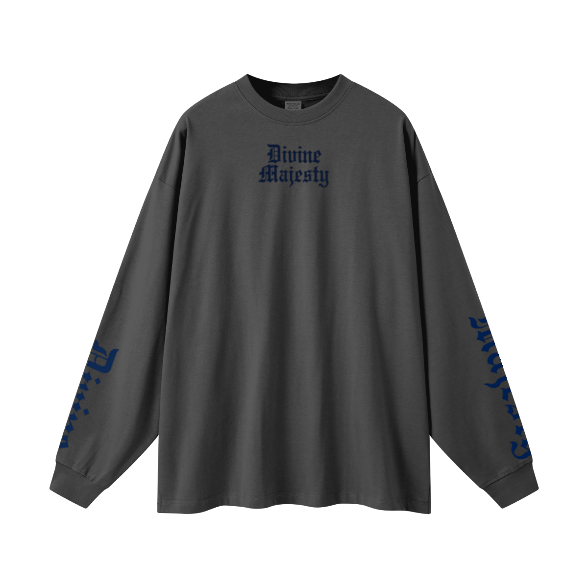 305GSM Unisex Premium Heavyweight Double-Yarn Plain Fabric Earth-Tone Basic Layering Long sleeve Carbon Grey