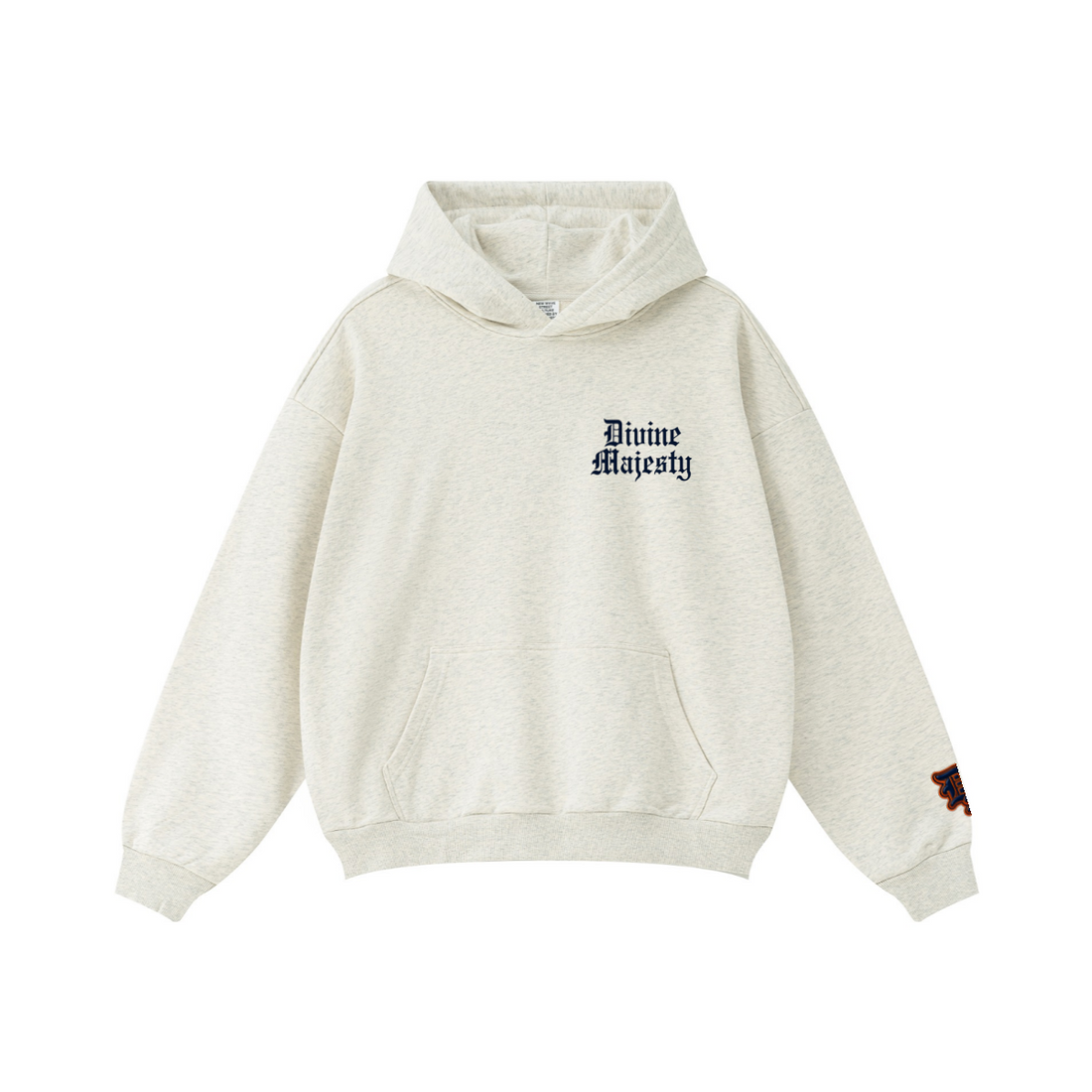 360GSM Unisex Fall&Winter Solid-Color Loopback Hoodie Oatmeal