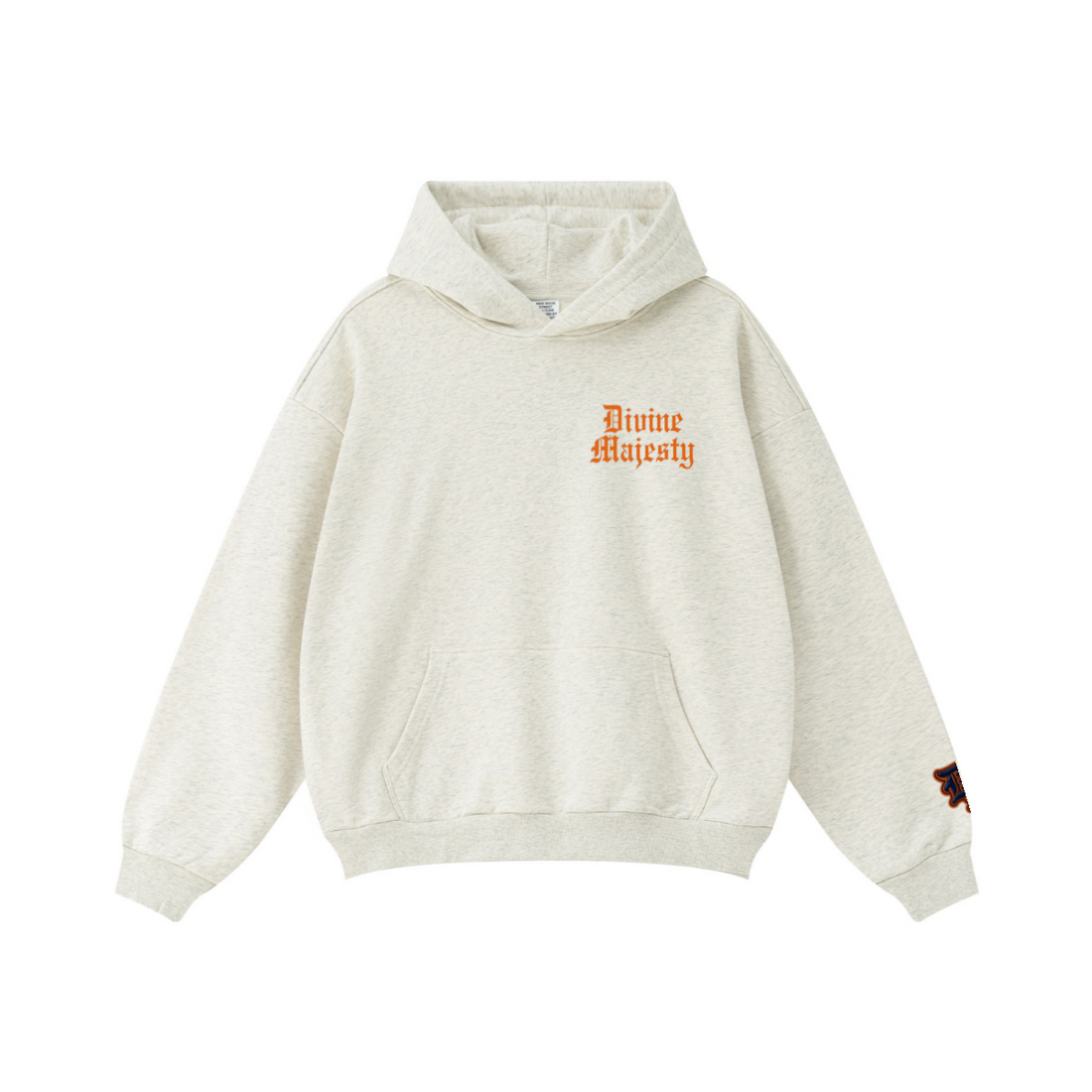 360GSM Unisex Fall&Winter Solid-Color Loopback Hoodie Oatmeal