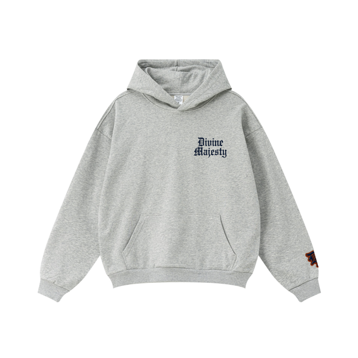 360GSM Unisex Fall&Winter Solid-Color Loopback Hoodie Heather Gray