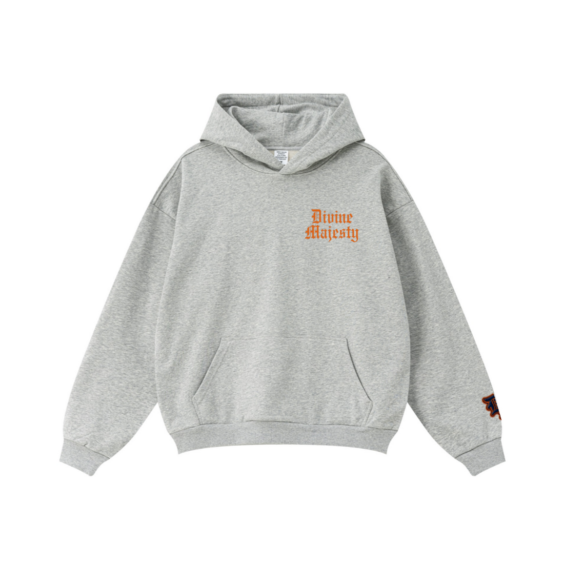 360GSM Unisex Fall&Winter Solid-Color Loopback Hoodie Heather Gray